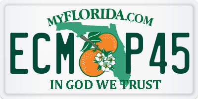 FL license plate ECMP45