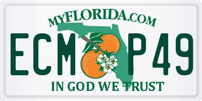 FL license plate ECMP49