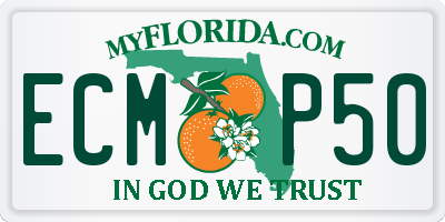 FL license plate ECMP50
