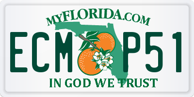 FL license plate ECMP51