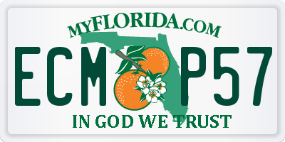 FL license plate ECMP57