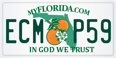 FL license plate ECMP59