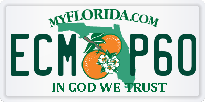 FL license plate ECMP60