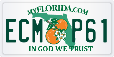 FL license plate ECMP61