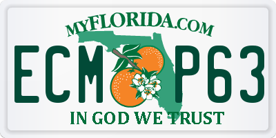 FL license plate ECMP63