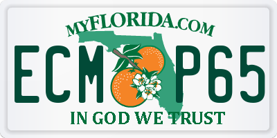 FL license plate ECMP65