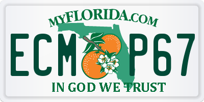 FL license plate ECMP67
