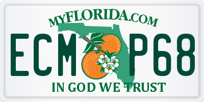 FL license plate ECMP68
