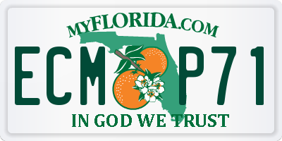 FL license plate ECMP71