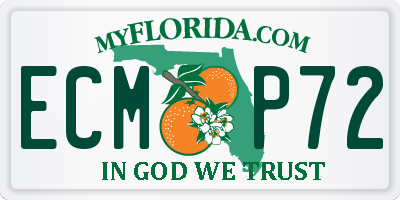 FL license plate ECMP72