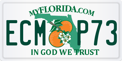 FL license plate ECMP73