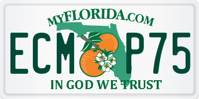 FL license plate ECMP75