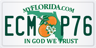 FL license plate ECMP76