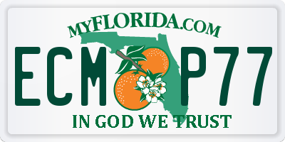 FL license plate ECMP77
