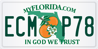 FL license plate ECMP78