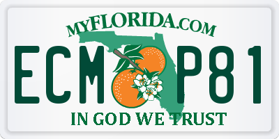 FL license plate ECMP81