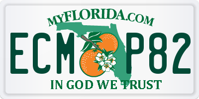 FL license plate ECMP82