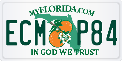 FL license plate ECMP84