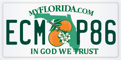 FL license plate ECMP86