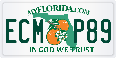 FL license plate ECMP89