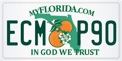 FL license plate ECMP90