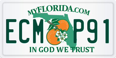 FL license plate ECMP91