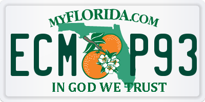 FL license plate ECMP93