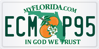 FL license plate ECMP95
