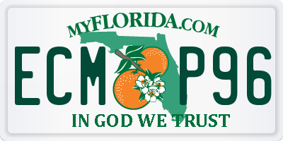FL license plate ECMP96