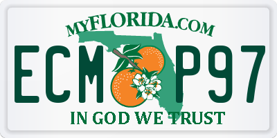 FL license plate ECMP97