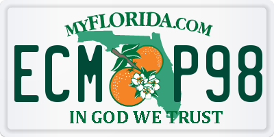 FL license plate ECMP98