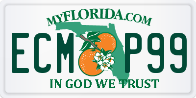 FL license plate ECMP99