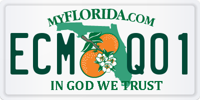 FL license plate ECMQ01