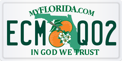 FL license plate ECMQ02