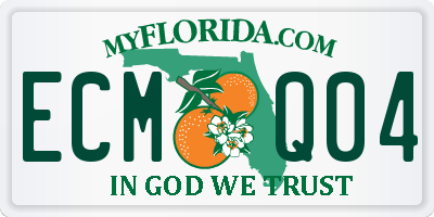 FL license plate ECMQ04