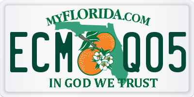 FL license plate ECMQ05