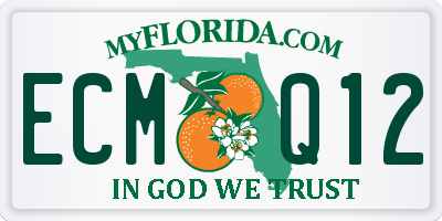 FL license plate ECMQ12