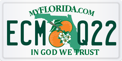 FL license plate ECMQ22