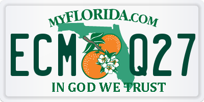 FL license plate ECMQ27