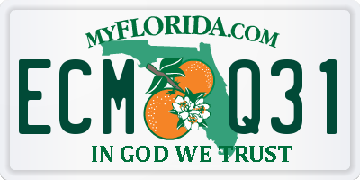 FL license plate ECMQ31