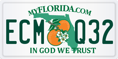 FL license plate ECMQ32