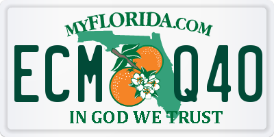 FL license plate ECMQ40