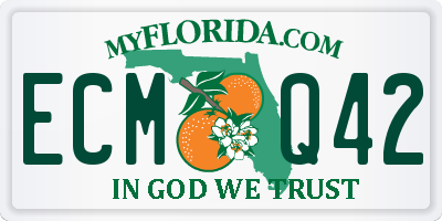 FL license plate ECMQ42