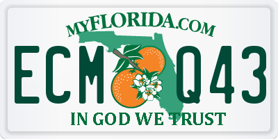 FL license plate ECMQ43