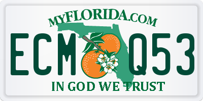 FL license plate ECMQ53