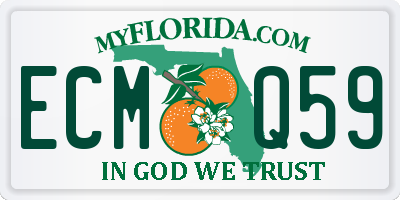 FL license plate ECMQ59