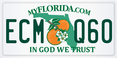 FL license plate ECMQ60