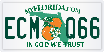 FL license plate ECMQ66