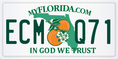 FL license plate ECMQ71