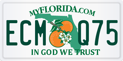 FL license plate ECMQ75